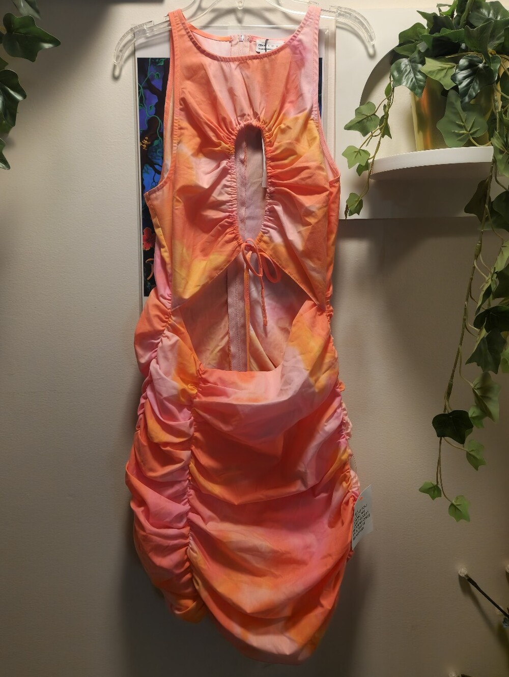 "Orange-cicle" Tie-Dye Orange & Pink Asos Luxe Dress